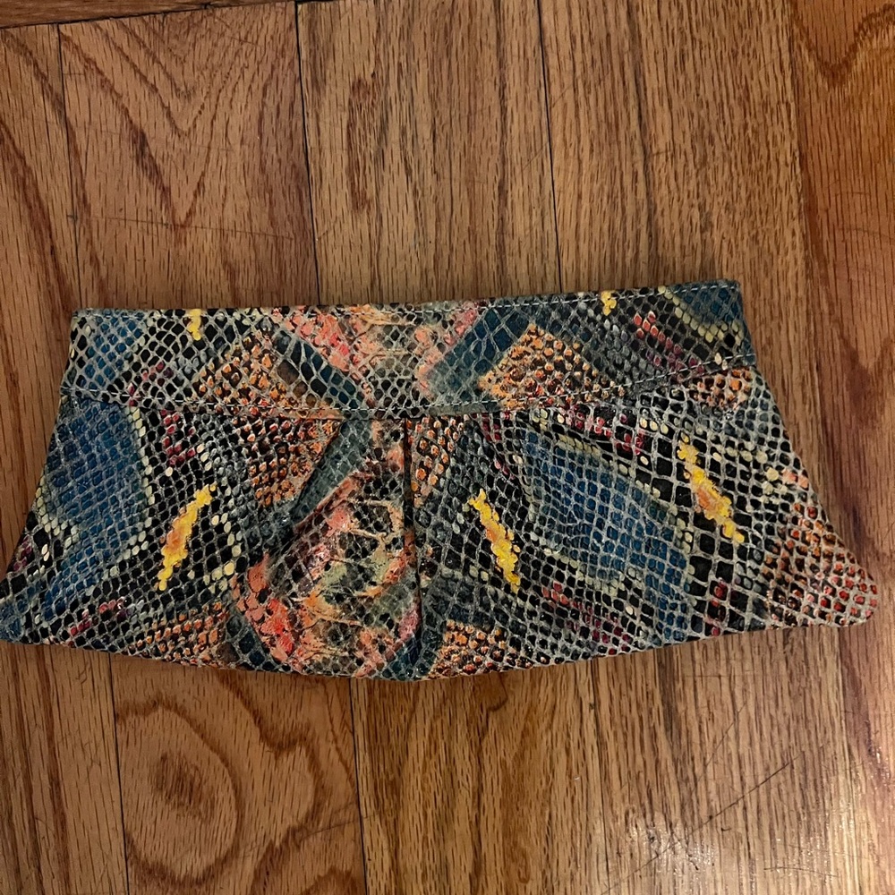 Lauren Merkin Colorful Python Small Clutch